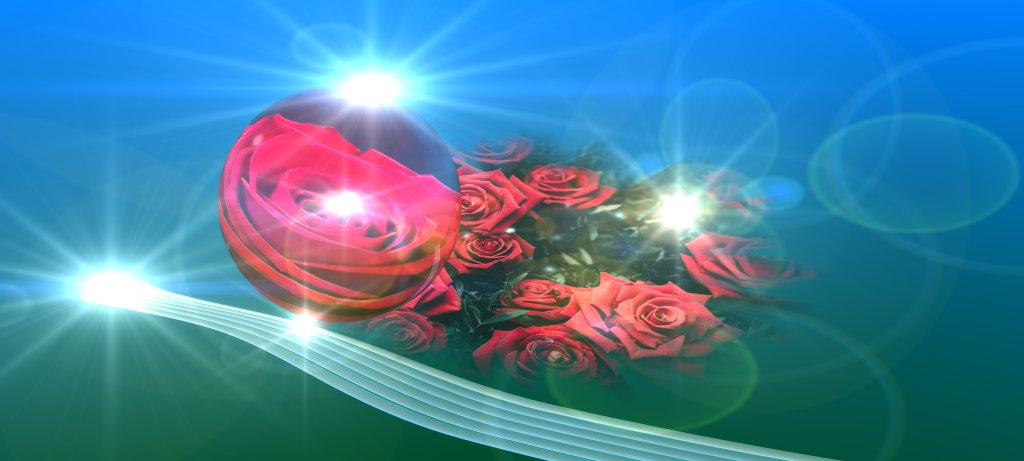 CRIAÇÃO TRIDIMENSIONAL SÉRIE LUZES E RED ROSES